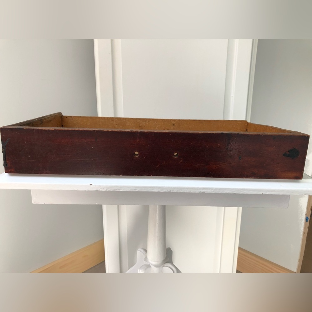 Vintage Antique Wooden Rustic Drawer Storage Box